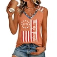 thumbnail image 2 of Bbyeadc 250 Anniversary USA Shirt Women V Neck Sleeveless Tank Top Patriotic Vest 250th Anniversary USA Flag Eagle Tee 1776-2026 Gift,Saffron (XXL), 2 of 5
