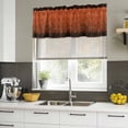 thumbnail image 5 of Orange Geometric Valances for Windows, Decorative Rod Pocket Window Valance Curtains, Ombre Modern Abstract Art Short Curtain Drapes for Kitchen/Bathroom/Living Room, 2 Panels, 42" W x 18" L, 5 of 8