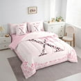 thumbnail image 3 of Castle Fairy Initial X 7-Piece Bedding Comforter Set,Dreamy Princess King Bedding Sets,Leopard Print Ultra Soft Bed Sheets,Breathable Flower Home Decor,Reversible, 3 of 8