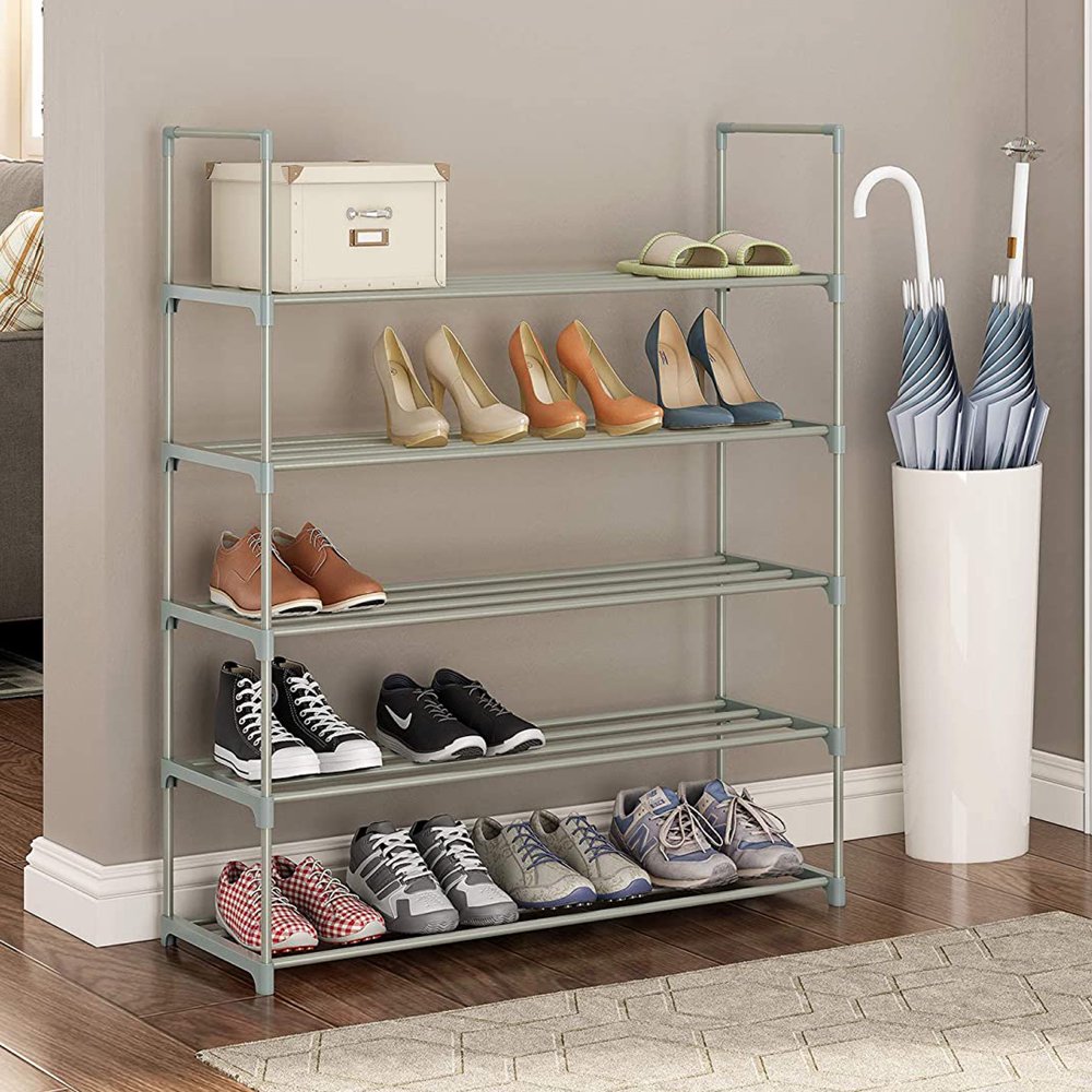 UWRNite 5Tier Shoe Rack DIY Shoe Rack Tower Metal Storage Rack 25