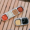 thumbnail image 3 of Outdoor Stainless Steel Tray Compartment Dish Dipping Bowl Portable Camping Tableware for Dining and Food Prep Outdoors, 3 of 4