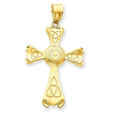 14k Yellow Gold Celtic Cross Pendant