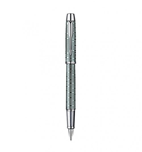 Parker Frontier Matte Black CT Chrome Trim Fountain Ink Pen Converter USA Seller 