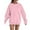 Pink, variant on JIA JIA SHUANG Crewneck Sweatshirts Women Loose Soft Long Sleeve Solid Pullover Top with Pockets Winter Casual Athletic Clothes