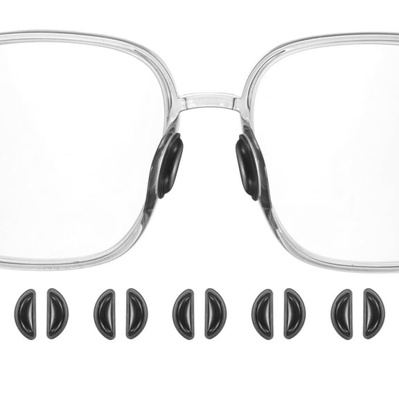 Uxcell 5 Pairs Eyeglass Nose Pads 3.2mm Glass Nose Grips Air Bag D-shaped Black