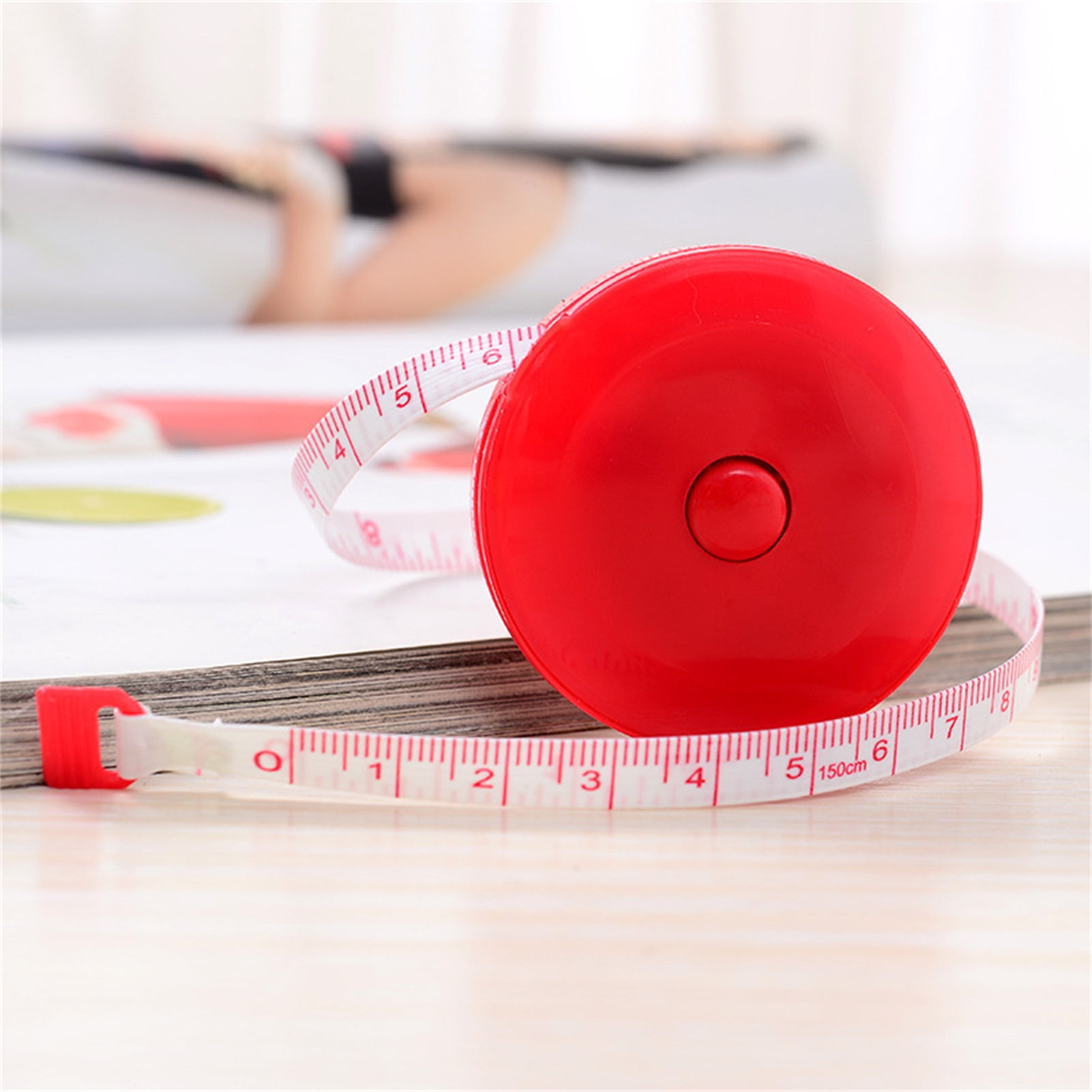  Tape Measure for Body, 150cm / 60inch Fabric Retractable Ruler  Body Measuring Tape Weight Loss Push Button Retractable Sewing Tailor Tape  Soft Accurate Tapes for Measure Length, Chest,(Pink Ripple) : Arts