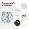 thumbnail image 6 of Lsque Flower Leaves Printed Women's Running Shorts with Liner Pockets,Elastic Quick Dry Workout Athletic Gym Yoga Shorts,Womens High Waist Shorts-Small, 6 of 9