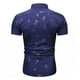 thumbnail image 4 of Camisa de manga corta con estampado de ramitas y corte entallado de negocios con botones informales para hombre, 4 of 4
