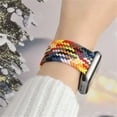 thumbnail image 5 of Stretchy Solo Loop Strap Compatible with Apple Watch Bands 45mm 38mm 40mm 42mm 44mm, Nylon Stretch Braided Sport Elastics Weave Women Men Wristband Compatible for iWatch SE Series 7 6 5 4 3 2 1, 5 of 7
