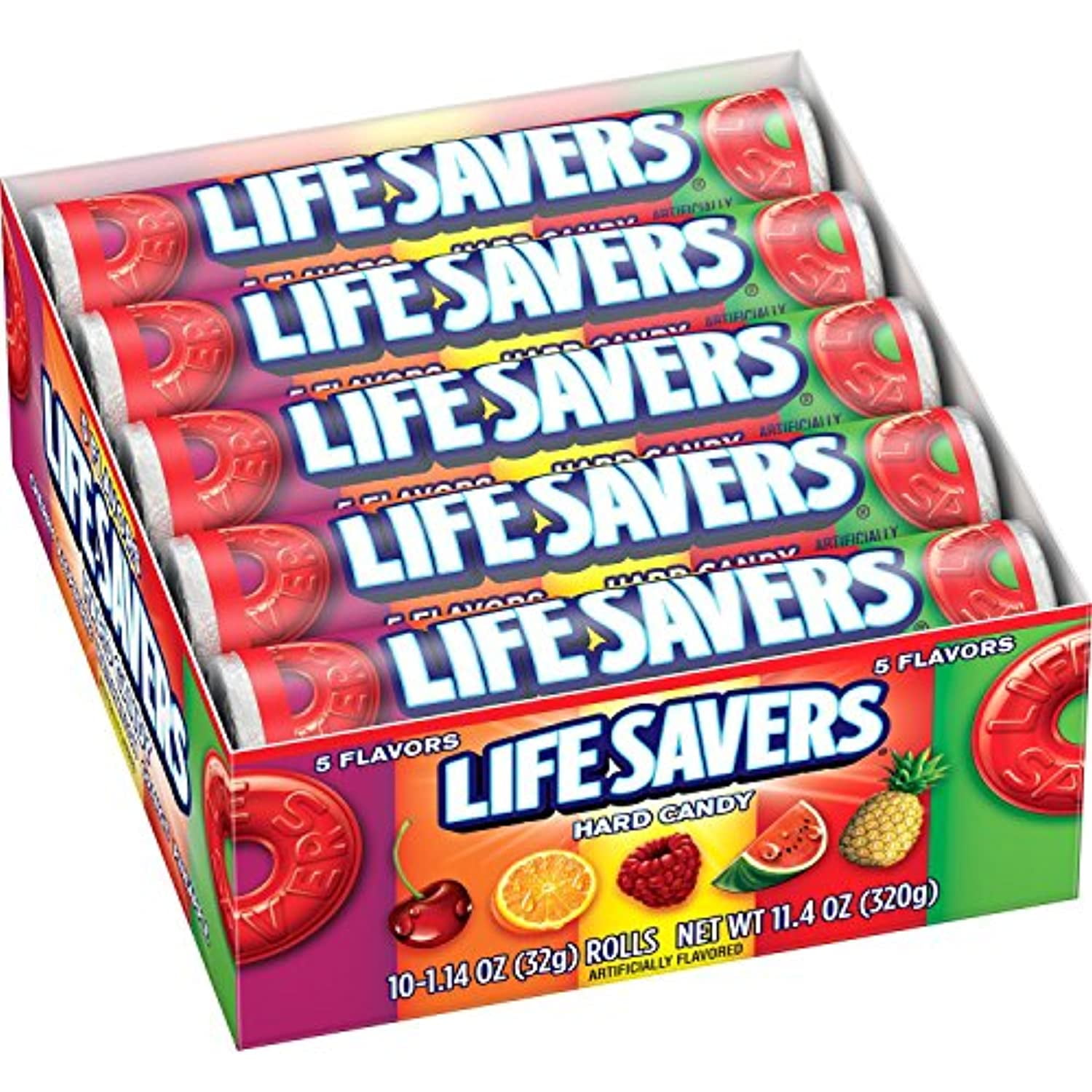 Lifesavers 5 Flavor Hard Candy, 1.14Ounce Rolls (Pack Of 60) By