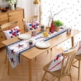 thumbnail image 4 of Chemin de Table en Coton et Lin Drapeau Américain Étoile 4 Juillet Nappe de Cuisine Rouge et Blanc à Carreaux Foulard de Commode Bleue pour Rassemblements Jour de l'Indépendance, Dîner, Fêtes, Cadeau 13"x90 Pouces, 4 of 6