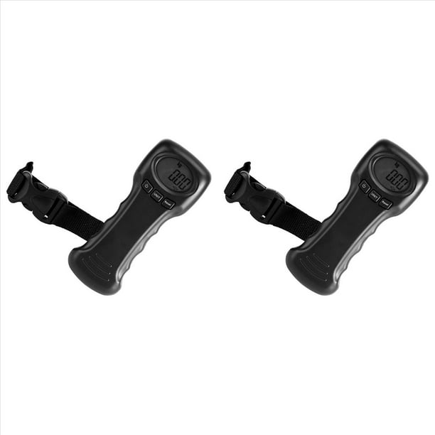 2X Báscula de Equipaje Portátil con Pantalla LCD - Báscula Electrónica Precisa para Viajes