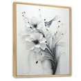 thumbnail image 2 of Designart "Minimalism Monochrome Flower Bouquet" Birds Of Paradise Floater Framed Canvas Prints, 2 of 5