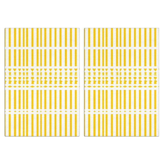 2 Pcs Funny Kitchen Towels,Yellow Modern Art Geometric Microfiber Dish Towels,Kitchen Tea Towels,Kitchen Towel Set (18" X 26")