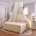 thumbnail image 1 of Mosquito Bed Net Bed Canopy Curtain Netting Bed Canopy Circular Curtain，Princess Mosquito Net Universal Sheer Dome Bed Curtain，Keeps Away Insects & Flies for Home & Travel，Free-Installation (Light, 1 of 8