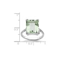 thumbnail image 3 of Gem & Harmony 5.45 Carat (Ctw) Green Quartz Ring in Sterling Silver for Women, 3 of 6