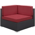 thumbnail image 2 of Corner Lounge Chair, Set of 2, Red, Wicker Rattan, Outdoor Patio Balcony Cafe Bistro Garden Hospitality Restaurant, Modern Contemporary, HB36947, 2 of 4