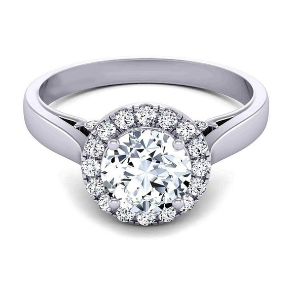 IGI / GIA Certified Lab Grown 1.00 Ct Diamond Women 18k White Gold Ring