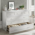 thumbnail image 2 of Mjkone Murphy Bed Chest with Charging Station, Queen Size Cabinet Bed Furniture with Foldable Foam Mattress,Space Saver Hidden Bed Frame with 2 Drawers-White, 2 of 8