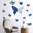 thumbnail image 2 of Vinilo decorativo de mariposas con palabras inspiradoras, diseño creativo de vinilo azul DIY, 2 of 5