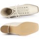 thumbnail image 5 of Botas de Combate Allegra K al Tobillo con Tacones Gruesos Y Cordones Crema 37, 5 of 7