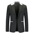 thumbnail image 2 of Luxalzxs Men's Sport Coats & Blazers Regular Fit Business Suit Jacket Prom Party Wedding Tuxedo Slim Fit Casual One Button Lightweight Daily Suit Blazer, 2 of 4