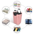 thumbnail image 5 of Bingfone Checkered Christmas With Snowflakes Laundry Hamper,Large Canvas Fabric Lightweight Storage Basket Toy Organizer Dirty Clothes Collapsible, 5 of 6