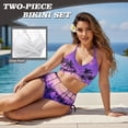 thumbnail image 3 of XYZCANDO Couple Matching Beach Outfit Hawaiian Swimwear Coconut Tree Sunset Men Board Shorts Two Piece Women Tummy Control Bikini His and Hers Set for Summer Vacation Beach Resort Wear Cruise Outfits, 3 of 6