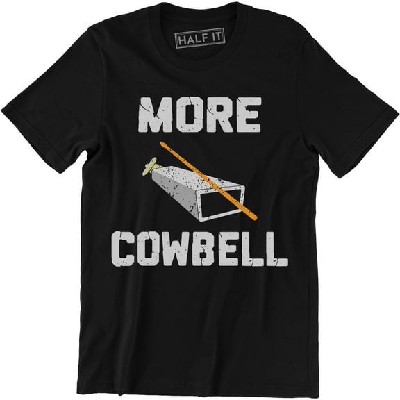 MORE COWBELL Funny Retro Vintage Men's Night Show Humor Gift Holiday T-Shirt