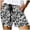 Grey, variant on Womens Shorts Elastic Waist Plus Size Printing Summer Beach Drawstring With Pockets Loose Cute Vacation Trendy Workout Shorts