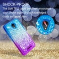 thumbnail image 5 of FIEWESEY For Alcatel Verso Case Phone Case, Bling Liquid Luxury Glitter Soft Case for Girls Women for Alcatel idealXCITE /CameoX / Raven LT / U50 / 5044S / 5041C / Raven LTE A574BL - Blue+Purple, 5 of 7