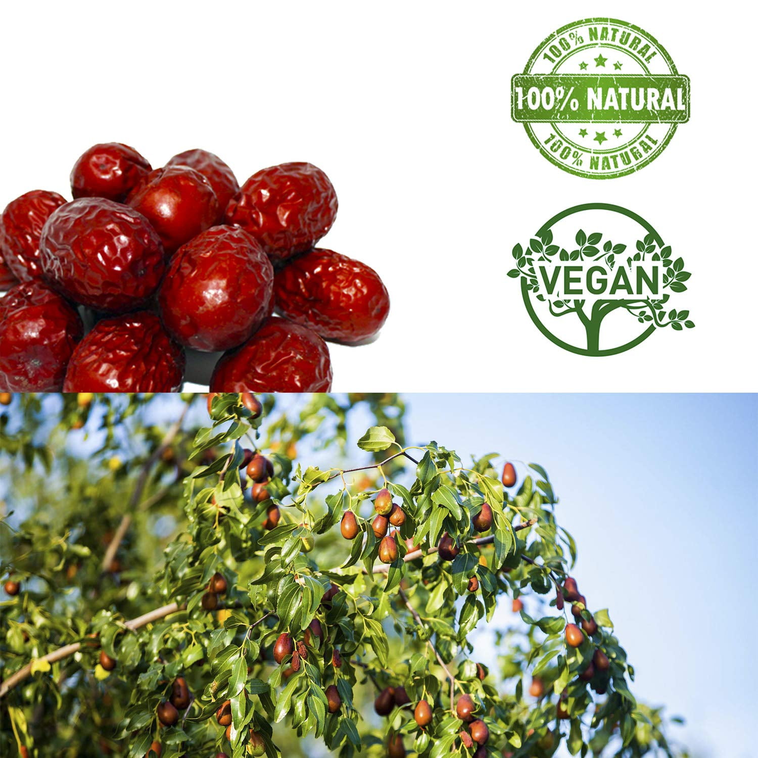4 Pound  Premium Jujube Red Dates, 100% Natural Red Date High Vitamins, High Nutrition, Health Snack, Selected Dried Fruit, Big Delicious