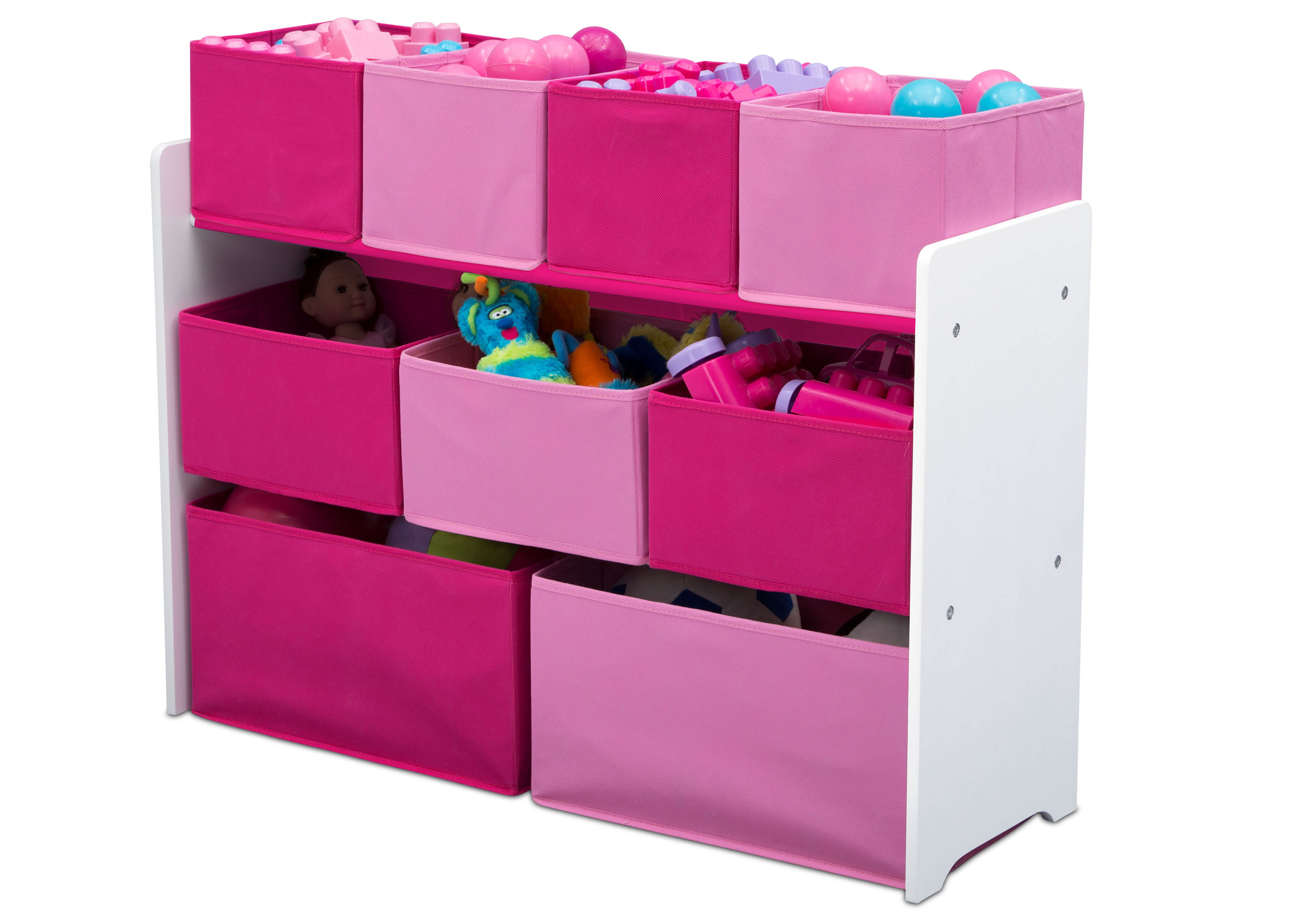 Delta Children Deluxe Multi-Bin Toy Organizer with Storage Bins, Greenguard Gold, Wood, White - image 4 of 6