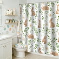 thumbnail image 6 of Eespoir Holiday Bath Curtain Set, Easter Themed No-Drill Curtain With Hooks, Complete Bathroom Decor For Spring, Includes Curtain And Hooks, Quick Setup(C), 6 of 6
