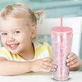 thumbnail image 5 of Reusable BPA-Free Clear Tumbler with Pink Bow Pattern: Lid & Straw Included, Iced Coffee Cup for On-the-Go, Home & Office, 5 of 6