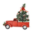 thumbnail image 4 of Figuras de camiones,Centro de mesa con decoración navideña de camión rojo,Camioneta de granja con adorno de árbol de Navidad,Dormitorio de decoración navideña de mesa de metal,Modelo de Hugo Figuras de camiones, 4 of 10