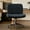 Black With Wheels, variant on Luxvie Criss Cross Chair with Wheels, Ergonomic Office Cross Legged Swivel Chairs for Adult with Thick Cushion, Oversized Wide Seat Office Desk Comfy Chair for Home Office Vanity Apartment, Green