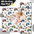 thumbnail image 4 of Monster Cartoon Truck White Pattern Teens Toddler Nap Mat with Pillow, Sleeping Mat Bag for Preschool Daycare 50"x20", 4 of 6