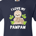 thumbnail image 4 of Inktastic Cute Sloth I Love My Pawpaw with Green Leaves Youth T-Shirt, 4 of 5