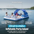 thumbnail image 5 of Bestway CoolerZ Tropical Breeze Party Island, Large 6 Person Inflatable Lounger Float, 5 of 10