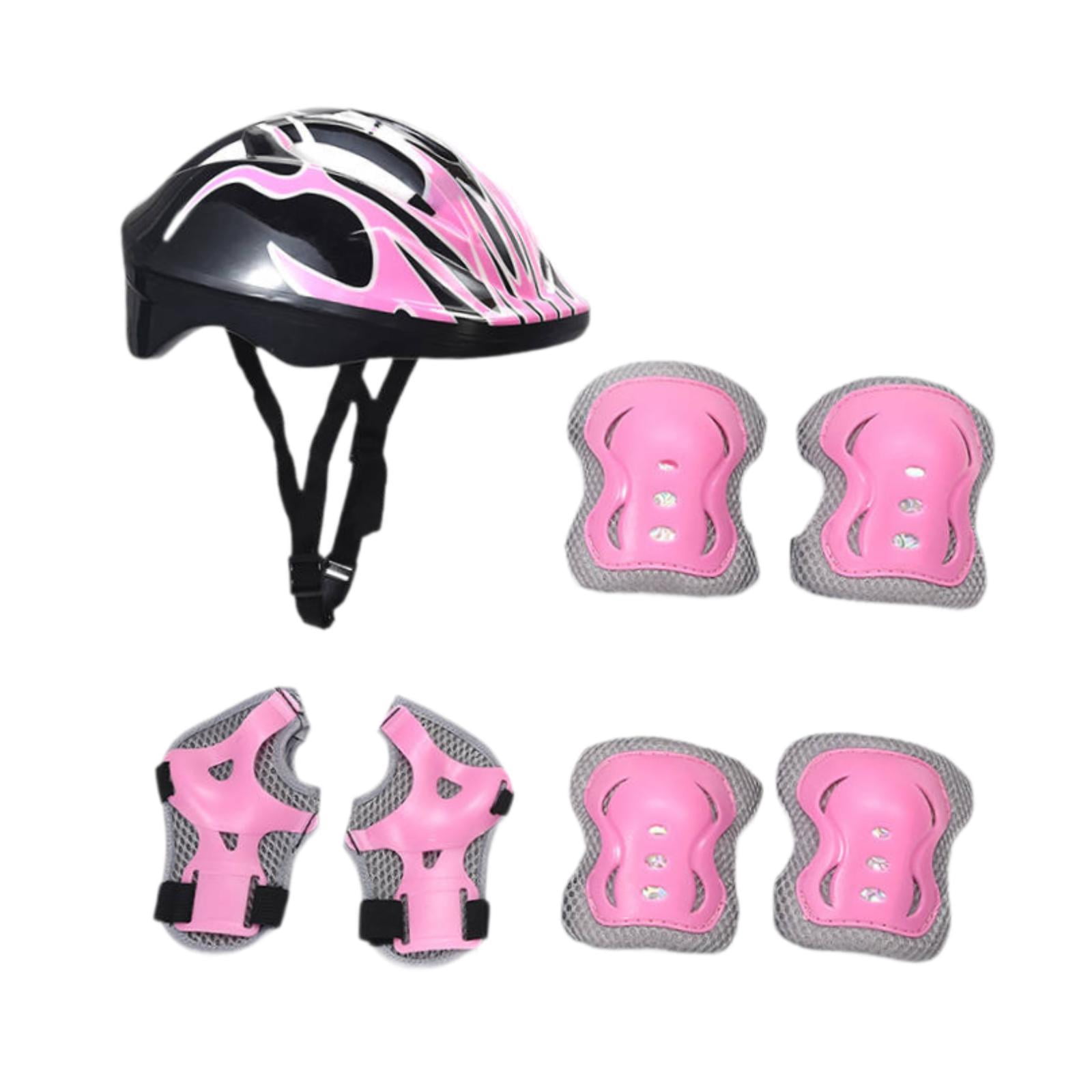 Dualoai Children's helmet set, skating helmet, comfortable and light, with elbow Pink