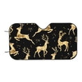 thumbnail image 7 of Haiem Christmas Gold Deers Car Windshield Sun Shade - Blocks UV Rays Sun Visor Protector, Sunshade to Keep Your Vehicle Cool, Universal Fit SUV Van Sedan-Medium, 7 of 7