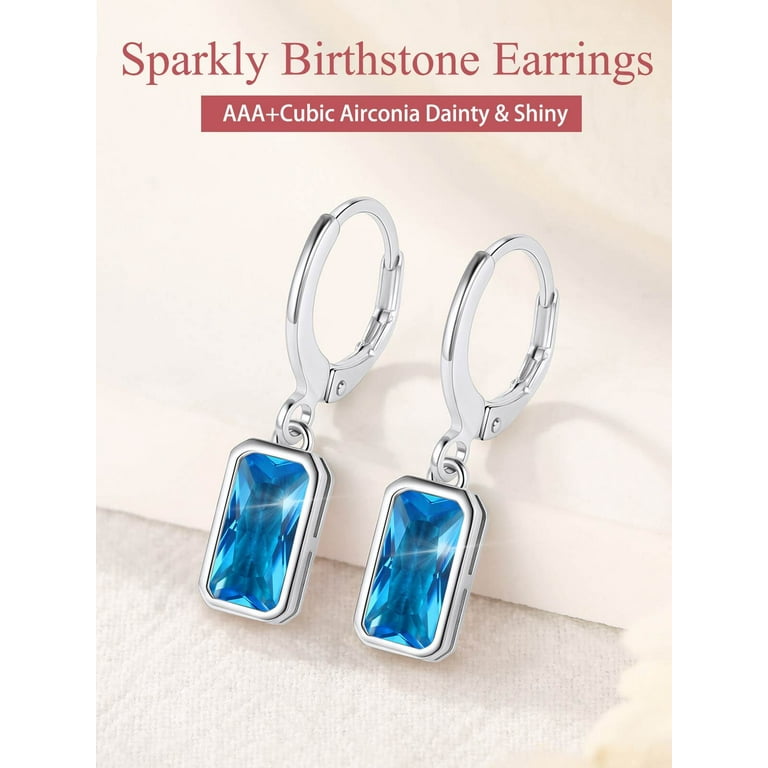 December Birthday Charm Bright Blue Cubic Zirconia Sterling Silver December Birthday Charm Bright Blue Cubic Zirconia Sterling Silver