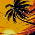 thumbnail image 5 of JRXY Tropical Beach Palm Tree Shower Curtain Multiple Sizes White, 5 of 7