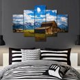 thumbnail image 1 of TISHIRON 5PCS Framed Canvas Wall Art Set,60"x40" Prairie and Cabin Canvas Art Decor, 1 of 7