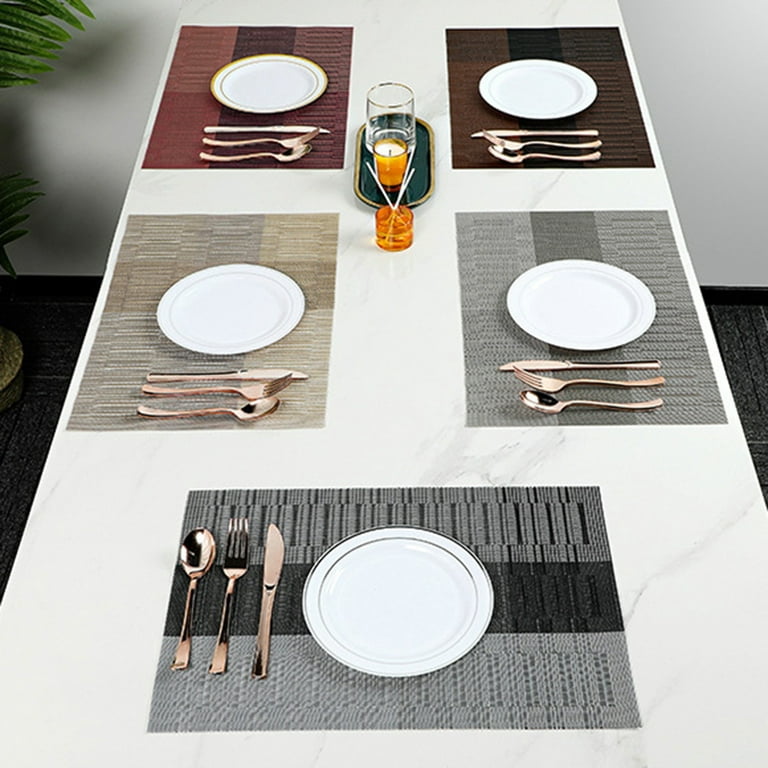 Table PVC Placemats Dining Table Place Mats Non-slip Dish Bowl