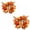 A003- Clear (Style C), variant on Fall Candle Rings, Candle Wreath Rings, Pumpkin Fall Wreaths, Fall Leaves Decor, 11 Inch 2 Pack with Velvet Pumpkins, Maple Leaves and Berry Accents for Seasonal Home Display