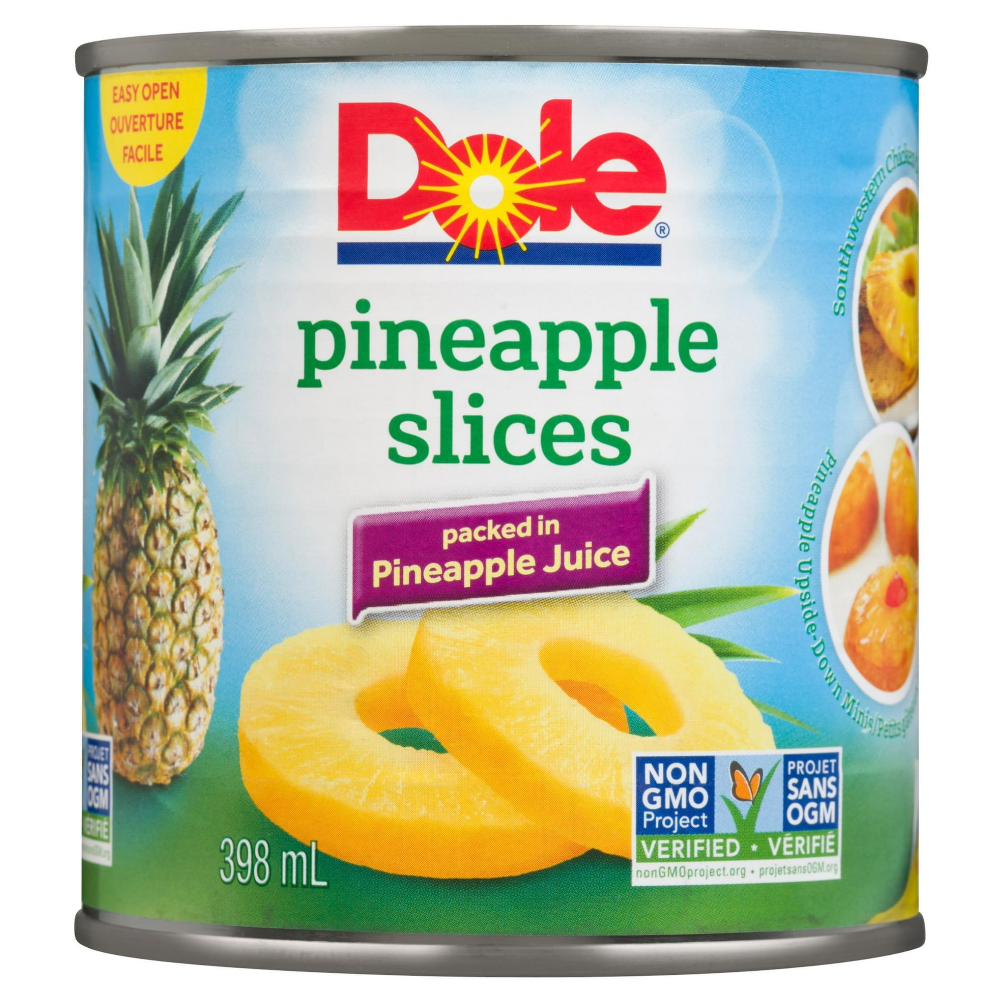 Dole Sliced Pineapples in Pineaple Juice, 398 mL