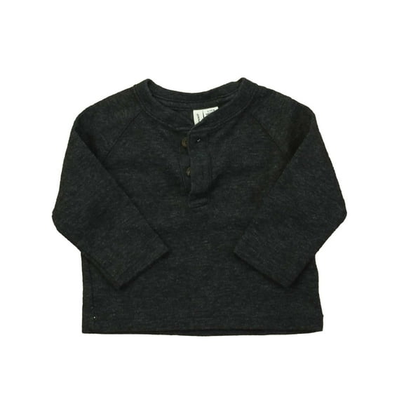 Pre-owned: Janie and Jack Boys Grey Henley size: 3-6 Months (Excellent)