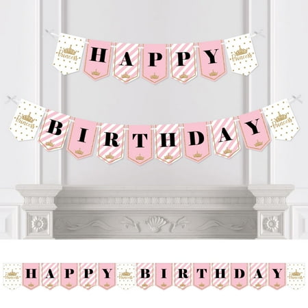 Little Princess Crown Pink And Gold Princess Birthday Party
